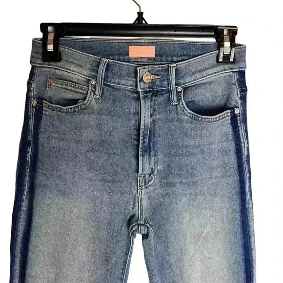 Mother The stunner Zip Ankle Step Fray in Light Kitty Racer Size 25 - Picture 3 of 11